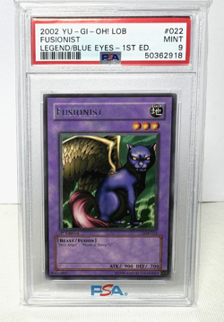 2002 YuGiOh FUSIONIST 1st Ed. PSA 9 LOB-022 The Legend of Blue-Eyes White Dragon - Image 1
