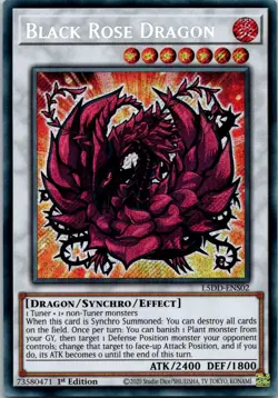 Yugioh Black Rose Dragon () L5DD-ENS02 1st Edition Secret Rare NM - Image 1