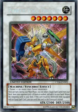 Yugioh Power Tool Dragon CT06-EN001 Limited Edition Secret Rare NM - Image 1