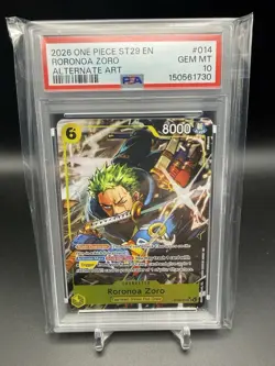PSA 10 2026 ONE PIECE ST29 EGGHEAD 014 RORONOA ZORO ALTERNATE ART - Image 1