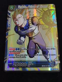 Vegeta, Prince Of Speed SD1-05 ST Dragon Ball Super Gold Stamp Foil Card - Image 1