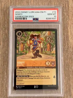 Disney Lorcana Goofy Musketeer GamesCom 2023 Promo PSA 10 - Image 1