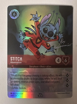 Stitch Abomination Lorcana Disney 100 Promo FOIL Rise of the Floodborn - Image 1