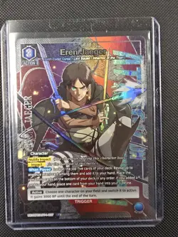 Union Arena Attack on Titan Eren Jaeger Action Trigger Foil UA08BT/AOT-1-027 - Image 1