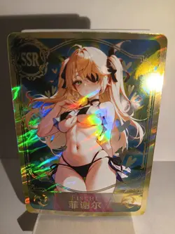 FISCHL GENSHIN IMPACT SSR Holographic Custom Art Goddess Story Anime Card - Image 1