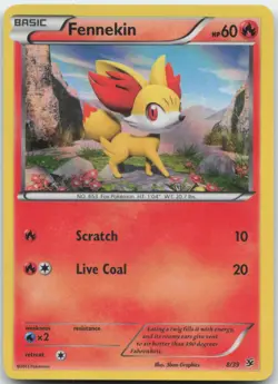 Fennekin 8/39 Holo Kalos Starter Set Pokemon Card MP - Image 1