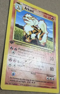 POKEMON Card GERMAN BASE SET 1st Edition "ARKANI" 23/102 Uncommon GOOD LP - Image 2