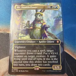MTG Magic The Gathering Ms. Bumbleflower Borderless Rabbit Commander 0003 M - Image 1
