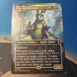 MTG Magic The Gathering Ms. Bumbleflower Borderless Rabbit Commander 0003 M - Image 3