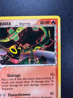2006 Pokemon Rayquaza Delta Species Holon Phantoms 26/110 Non-Holo Regular - Image 3