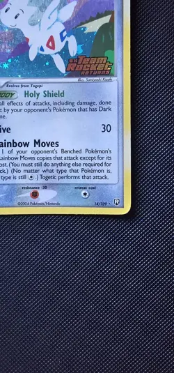 Togetic Reverse Holo Stamped EX Team Rocket Returns 14/109 Pokemon TCG - Image 4