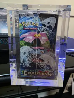 Pokemon XY Evolutions Booster Box – Factory Sealed + Acrylic Display Case - Image 3