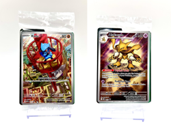 Pokemon Alakazam 009 and Riolu 010 Black Star Promo Mega Evolution Set (SEALED) - Image 1