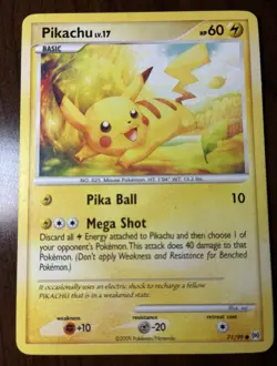 Pokemon TCG Pikachu Non-Holo Common Regular 71/99 Arceus English 2009 60 HP - Image 1