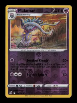REVERSE HOLO MALAMAR RARE 078/196 NM POKEMON - Image 1