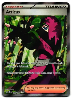 Atticus 133/131 - 🌊 Prismatic Evolutions Ultra Rare Pokemon TCG Holo 🖤 - M/LP - Image 1