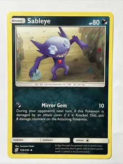SABLEYE 2019 Pokemon Unified Minds Uncommon POKEMON 133/236 - Image 2