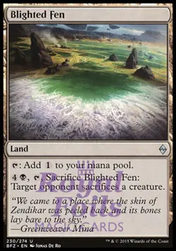 Blighted Fen 2x FOIL BFZ MTG Battle for Zendikar Uncommon MINT black land - Image 1