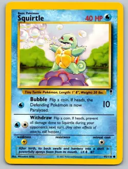 Squirtle 95/110 Common Legendary Collection Pokemon Lightly Played - Image 1
