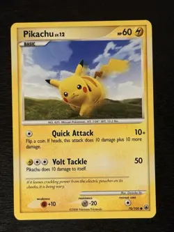 Majestic Dawn Pikachu TCG Card 70/100 Pokemon Lightly Played - Image 1