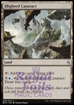 Blighted Cataract 2x FOIL BFZ MTG Battle for Zendikar Uncommon MINT blue land - Image 1