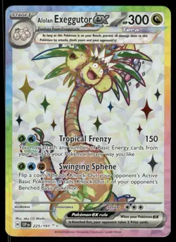Pokemon Cards Alolan Exeggutor ex 225/191 Surging Sparks Ultra Rare NM - Image 1