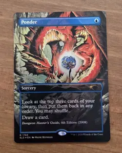 Ponder 1783 Borderless Rainbow Foil D & D Secret Lair MTG NM / M - Image 1