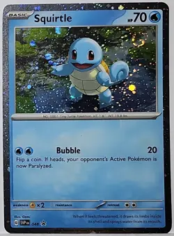 Swirls 🌀 Squirtle 048 Cosmos Holo Bleed Error Rare Pokemon TCG ✨ Black Star - Image 2