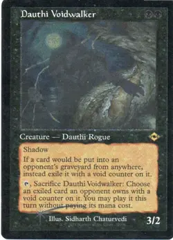 MTG: Modern Horizons 2: Foil Etched Retro Frame Dauthi Voidwalker: LP Condition - Image 1