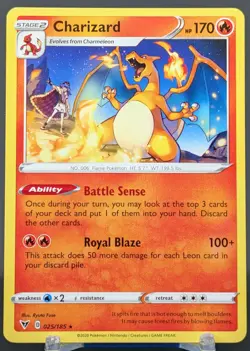Pokemon Charizard #025/185 English Vivid Voltage Non-holo - Image 1