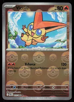 Victini (Poke Ball Pattern) 012/086 Holo Rare Black Bolt Pokemon Near Mint - Image 1
