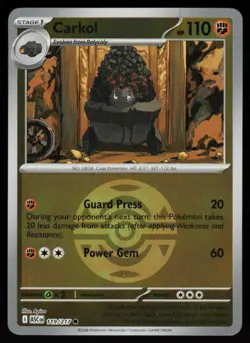 Carkol (Dusk Ball) 119/217 Holo Common Ascended Heroes Pokemon Reverse Holo NM - Image 1
