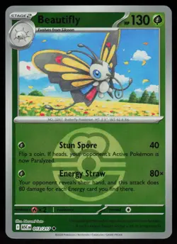 Beautifly (Love Ball) 013/217 Uncommon Ascended Heroes Pokemon Near Mint - Image 1
