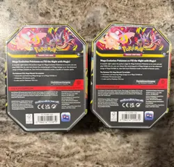 Pokemon Mega Moonlit Tin Mega Clefable & Gengar (Set of 2 Tins) Factory Sealed - Image 3