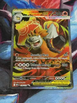 Pokemon Mega Evolution #156/132 Mega Camerupt ex Ultra Rare Full Art Holo - Image 1