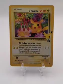 Pokemon TCG Pikachu Birthday Holo Black Star Promo - Image 1