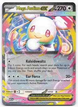 Mega Audino ex 172/217 Near Mint Ascended Heroes Double Rare Pokemon - Image 1
