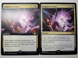 2x Legions to Ashes -1 Extended, 1 Regular- Brothers War Rare BRO mtg NM/M - Image 1