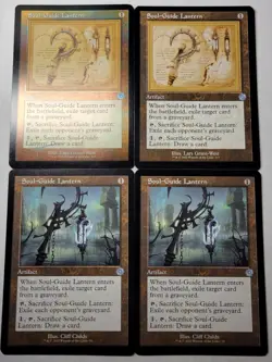 4x Soul-Guide Lantern -1 Schem Foil, 1 Schem, 2 Retro- Brothers War BRO mtg NM/M - Image 1