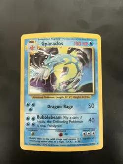 Pokemon Gyarados 6/102 Base Set Unlimited Holo Rare – Lightly Played (LP) - Image 1