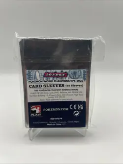 2022 Pokemon World Championships London Pikachu Competitor 65 Card Sleeves NEW - Image 2