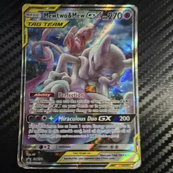 Pokemon Mewtwo & Mew GX SM191 SM Promo Holo TAG TEAM 270HP Pokemon TCG EN - Image 1