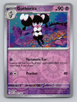 Gothorita 042/086 Common White Flare Pokemon Reverse Holo Near Mint - Image 1