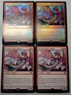 4x Tyrant of Kher Ridges -2 Foil, 2 Regular- Brothers War Rare BRO 154 mtg NM/M - Image 1