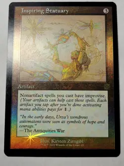 Inspiring Statuary -Retro Foil Schematic- Brothers War Rare BRO BRR 85 mtg NM/M - Image 1