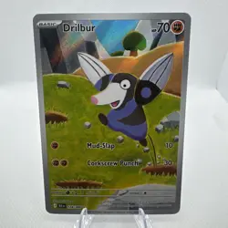 Pokemon TCG Drilbur 124/086 SV Black Bolt Illustration Rare - Image 1