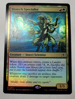 Biotech Specialist -Foil- Edge of Eternities Rare Scientist EOE 214 mtg NM/M - Image 1