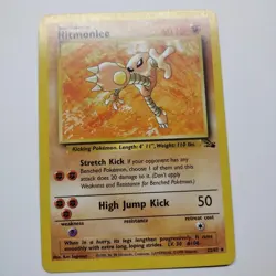Pokemon TCG HItmonlee Fossil 22/62 Unlimited Rare LP - Image 1