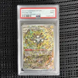 Pokemon TCG Magneton 159 Surging Sparks Promo PSA 9 - Image 1