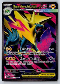 Mega Manectric ex 158/132 Ultra Rare Mega Evolution Pokemon Near Mint - Image 1